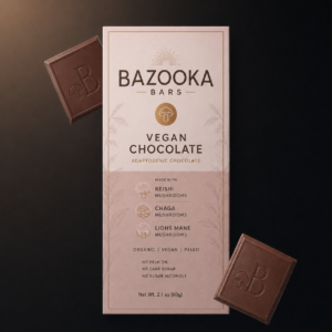 Bazooka Bars Vegan Multi-Blend Health Bar, bazooka bars, bazookas bar, bazookabars, bazooka bar, mushroom bar, bazooker, bazookas